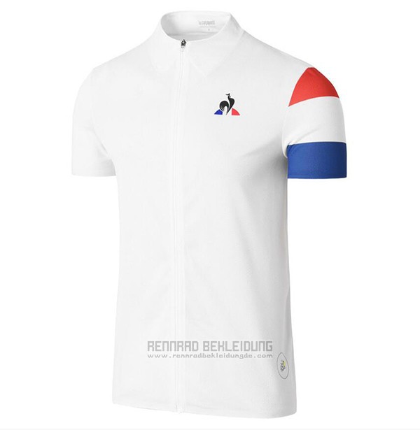 2017 Fahrradbekleidung Coq Sportif Tour de France Wei Trikot Kurzarm und Tragerhose